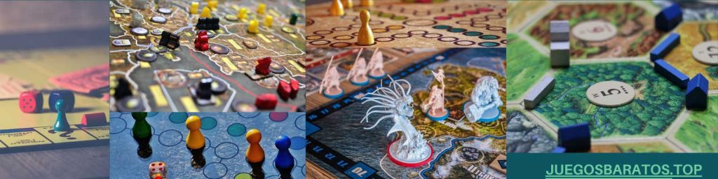imagen con collage de diferentes juegos de mesa